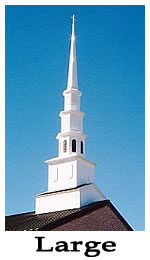 Fiberglass Church Steeples, Delivery to Continental US, Southeast  Installation